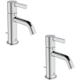 Lot de deux mitigeurs lavabo Ideal Standard Joy avec tirette chrome