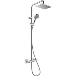 Colonne de douche thermostatique HANSGROHE Vernis Shape 230 EcoSmart chromé, sans accessoire,