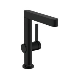 Hansgrohe - Finoris - Mitigeur de lavabo 230, avec vidage Push-Open et bec rotatif, noir mat