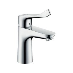 Hansgrohe Focus Care 100 Mitigeur PMR lavabo sans tirette ni vidage avec poignée extra longue,