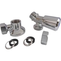 Kit robinet machine à laver std avec applique et racc à viss pr cuivre 12 ou 14 - métal