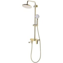 Beliani - Colonne de Douche avec Pomme Haute Effet Pluie Douchette et Robinet Mitigeur en Laiton