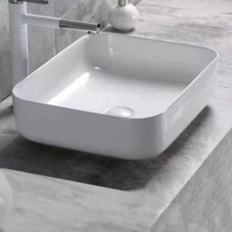 Vasque pour salle de bain Carrée - Céramique - 40x40 cm - Nordik