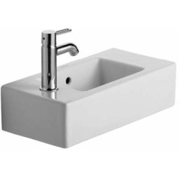 Vero - Lave-mains 500x250 mm, un trou pour robinetterie à gauche, blanc alpin 0703500009 - Duravit