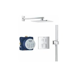 Grohe - Grohtherm Cube ensemble de douche avec rainshower allure 230, Chromé (34741000)