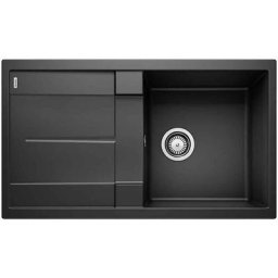 Blanco - Evier Metra 5S Silgranit - Noir - Vidage : Manuel