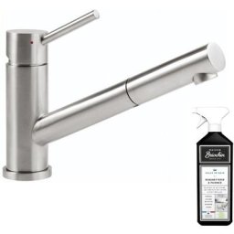 Robinet cuisine villeroy et boch Como Shower, acier massif, Avec nettoyant
