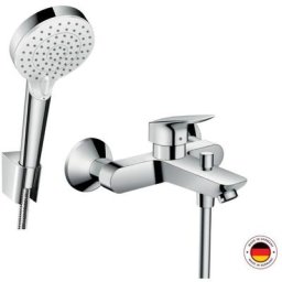 Hansgrohe - Douchette à main Crometta + Mitigeur bain douche Logis