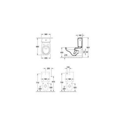 Villeroy&boch - Accessoires, mécanisme à touche DualFlush, chromé, alimentation latérale ou