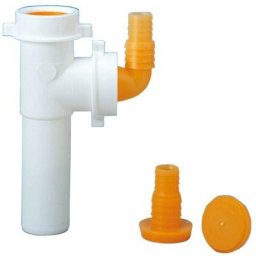 Raccord blanc vertical 2 sorties diamètre 40mm pour prise machine à laver ou lave vaisselle. Lira