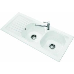 Evier 2 bacs à encastrer villeroy et boch Nestor Plus (1130 x 510 mm) avec égouttoir - Céramique