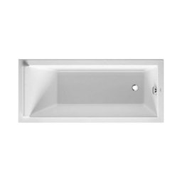 Starck Baignoire rectangulaire 1 dossier 1600x700 mm - Acrylique blanc - Duravit