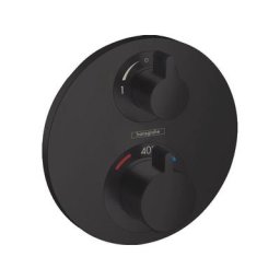 Hansgrohe - Ecostat s couvercle de vanne thermostatique set stop / diverter valve mat black - Noir