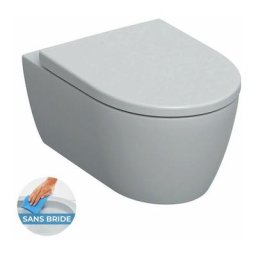 ICon wc suspendu Rimfree avec fixations invisibles, caréné, avec abattant softclose (501.664.00.1)