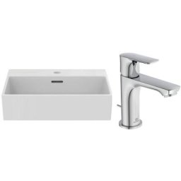 Pack Vasque 50x40 Extra avec trop plein + Mitigeur Connect air couleur, chrome - Ideal Standard