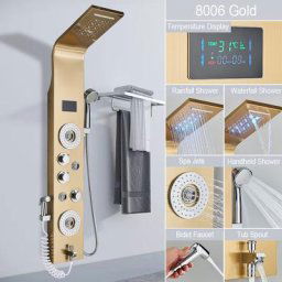 Ouyifan - Colonne de Douche Hydromassante led Panneau de Douche avec Jet Massante spa Panneau de