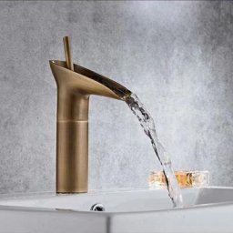 Bassin de comptoir de style européen tout en cuivre lavabo robinet en verre de vin salle de bain