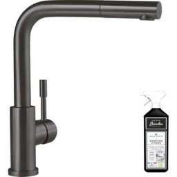Robinet cuisine villeroy et boch Steel Shower, anthracite, Avec nettoyant
