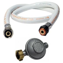 Kit détendeur 28 mbar Butane + tuyau flexible 1m Barbecues Planchas Chauffages gaz