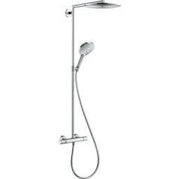 Hansgrohe - Colonne de douche thermostatique Raindance s 300 chromé, tablette d angle, Sans