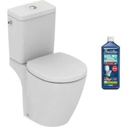Ideal Standard - wc à poser angle Connect space avec abattant, Avec nettoyant