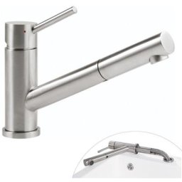 Como Shower Window Robinetterie de cuisine, en Acier inoxydable, Acier inoxydable massif