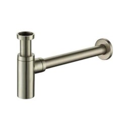 Rue Du Bain - Siphon Lavabo Design Totem Tubulaire Laiton - Finition Inox Brossé