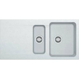 Orion oid 651 Évier avec égouttoir réversible et vide-sauce 100x51cm, Tectonite®, Blanc Artic