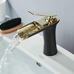 Robinets de lavabo pour salle de bain Noir les dieux Robinet Lavabo cascade Mitigeur salle de bains