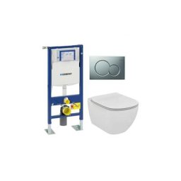 Pack WC Geberit UP320 + Cuvette AquaBlade TESI + Sigma chromé Mat