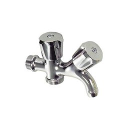 Robinet double pour machine à laver 1/2