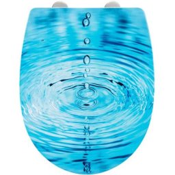 Wenko - Abattant wc Original Goutte d'eau, abattant wc avec frein de chute, fixation inox