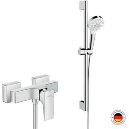 Hansgrohe - Ensemble douche Crometta + Mitigeur bain douche Metropol
