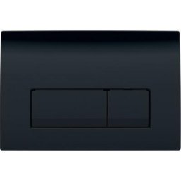 Geberit - Delta 50 Plaque de commande double touche, Noir brillant (115.119.DW.1)