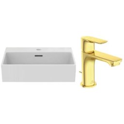 Pack Vasque 50x40 Extra avec trop plein + Mitigeur Connect air couleur, or - Ideal Standard