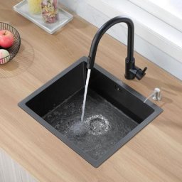 Vier 1 Bac 50x43x18CM Évier Inox Montage à Encastrer, à Fleur de Plan ou Sous plan Évier Cuisine
