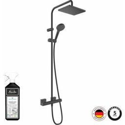 Hansgrohe - Colonne douche thermostatique Vernis Shape à économie d eau, noir mat, sans accessoire,