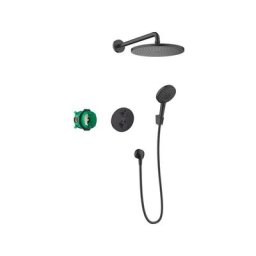 Hansgrohe - Pack encastré avec mitigeur thermostatique Ecostat s noir mat