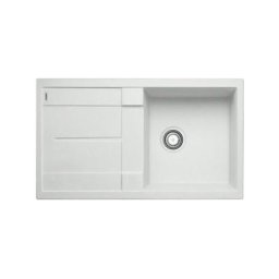 Blanco - Evier à encastrer 50cm manuel blanc avec siphon 513214 - blanc