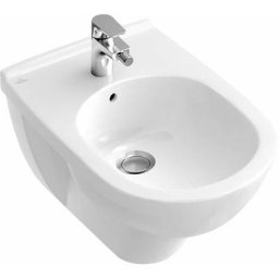 O.novo - Bidet suspendu à un trou avec trop-plein, 360 mm x 560 mm, blanc - bidet, à un trou pour