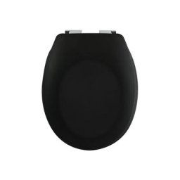 Spirella - Abattant wc Thermo Dur neela Noir Mat - Charnières abs Chromé - Noir
