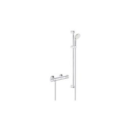 Grohe Grohtherm 800 Mitigeur thermostatique douche 1/2″ avec ensemble de douche, chromé (34566001)