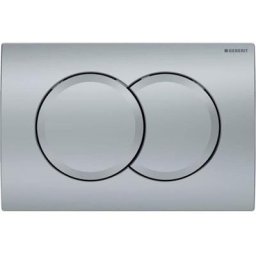 Geberit - Delta01 plaque de déclenchement double touche, chrome mat (115.107.46.1)