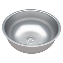 Lavabo de salle de bain en acier inoxydable satiné. Lavabo encastré, sous plan ou à fleur de plan.
