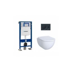 Pack Geberit UP320 + Cuvette sans bride acanto + Plaque Sigma Noir