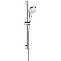 HANSGROHE Ensemble douche Croma Select S 110 Vario EcoSmart / Unica'Croma 0,65 m blanc/chrome