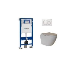 Geberit - Pack UP320 + Cuvette sans bride kelos Blanc + Plaque Sigma Blanc