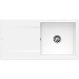 Villeroy et boch Evier 1 bac Siluet 60, blanc ceramicplus, Sans systeme de vidage