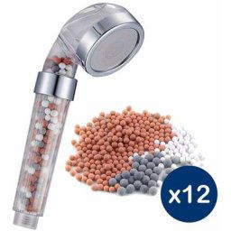 Pommeau Douche Économie d'eau Haute pression Filtre à eau anti chlore - Douchette spa Shower + 12