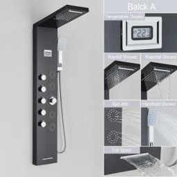 Ouyifan - Système de panneau de douche avec douchette, jets de massage spa et mitigeur Colonne de